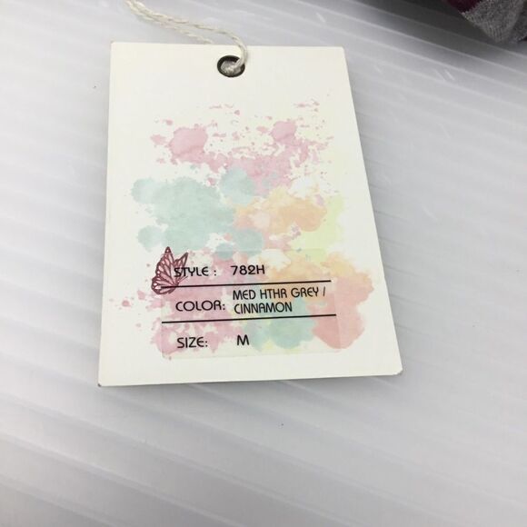 Glitz Mock Neck Long Sleeve Hi/Low Tee (B15) - Picture 6 of 6